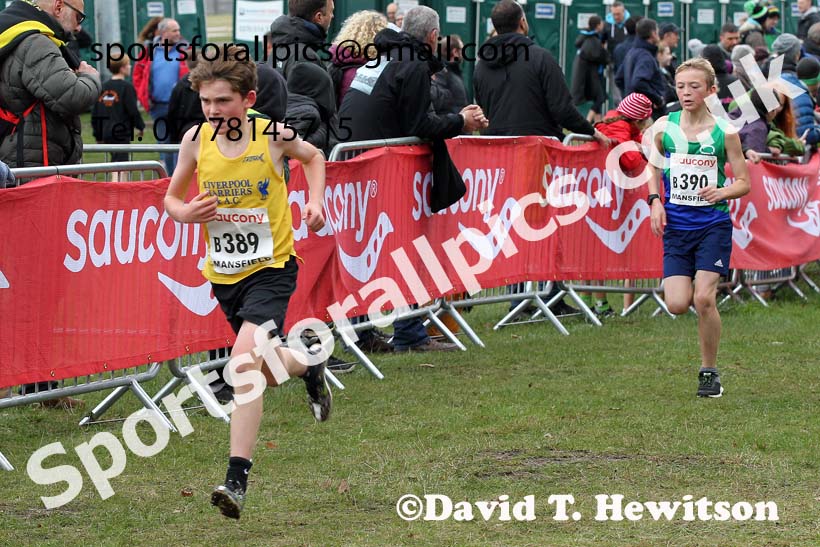 Boys under-13s 2021 National Cross Country Relays, Berry Hill Park, Mansfield. Photo: David T. Hewitson/Sports for All Pics